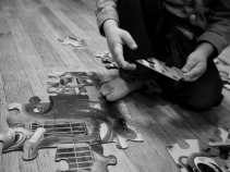 Building puzzles is an almost daily activity around here.